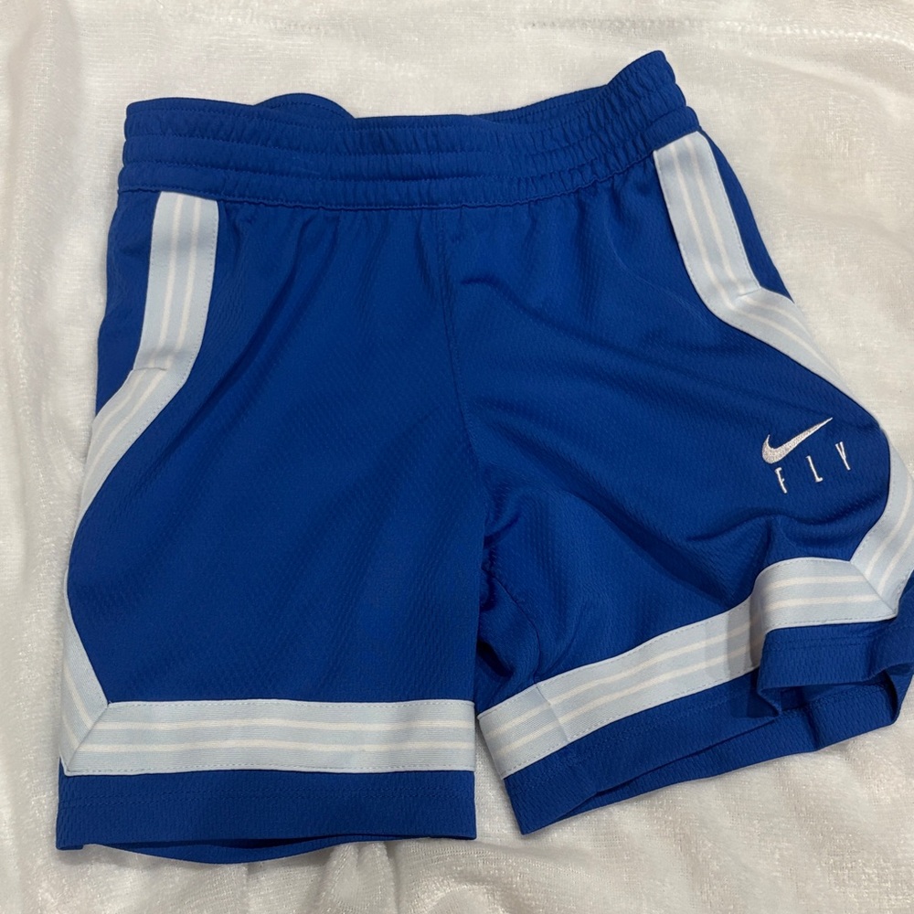 Nike Kids' Royal Blue Athletic Shorts with White Trim